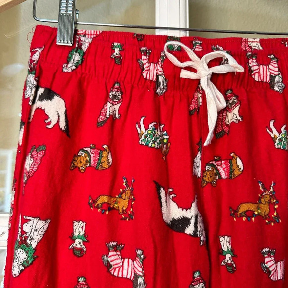 OLD NAVY Flannel Christmas Dog Puppy Pajama PJ Bottoms Pants - size xs - Picture 3 of 6